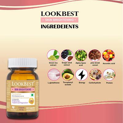 HealthBest Lookbest Skin Brightening Capsule 60's - Multi-Vitamins