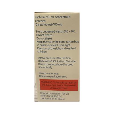 Darzalex 100mg Injection 5ml - Cancer Oncology-Tar