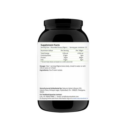 Natures Velvet 100% Vegan Protein Powder - Unflavoured Powder 1000 gm - Health Products