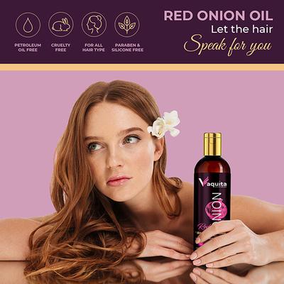 Vaquita Red Onion Oil with 16 Herbs and Vitamin E 200 ml - Hair Oils