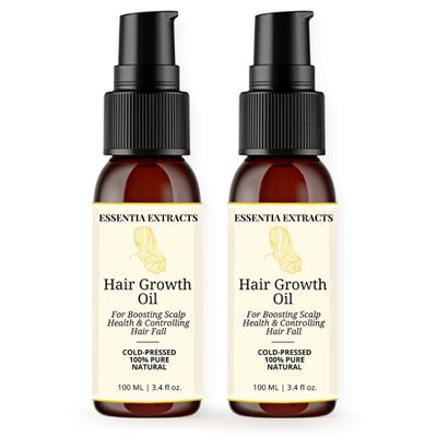 Essentia Extracts Pure Cold Pressed Hair Growth Oil (Pack of 2 x 100 ml) 1's - Hair Oils