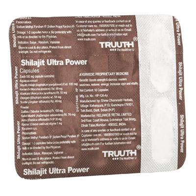 Truuth Shilajit Ultra Power Capsule (2 x 10's) - Speciality Medicines