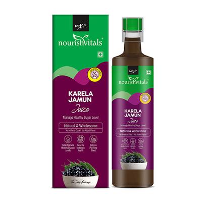 NourishVitals Karela Jamun Juice 500 ml - Ayurvedic Juices