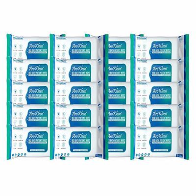 AroKleen Bed Bath Patient Wipes - Chlorhexidine (240 mm x 320 mm) (Pack of 20 x 10's) 1's - Drapes,Caps & Gowns