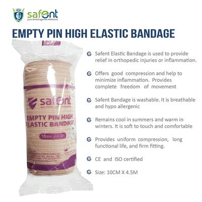 Safent Empty Pin High Elastic Bandage (10 cm X 4.5 m) - Bandages & Dressings