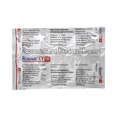 Rosuvas CV 10mg Capsule 10'S - High Cholesterol-Dys