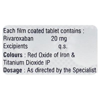 RIVATANE 20 Tablet 10's - Blood Clot-Ant