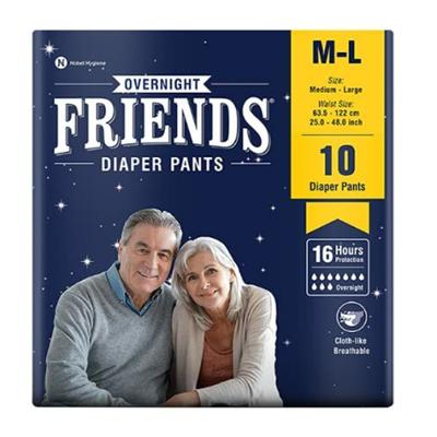 Friends Overnight Adult Diaper Pants (M-L) 10's - Adult Diapers & Pads