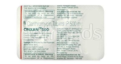 Crixan 500mg Tablet 6'S (N) - Bacterial Infections-Mac