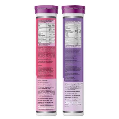FixUpHealth Glutathione Effervescent Tablet - Strawberry Flavour 15s & FixUpHealth Biotin Effervescent Tablet - Orange Flavour 20s 1's - General Health