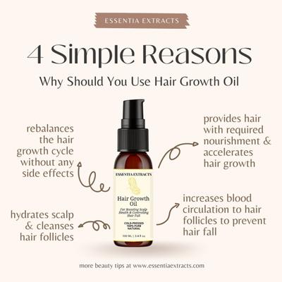 Essentia Extracts Pure Cold Pressed Hair Growth Oil (Pack of 2 x 100 ml) 1's - Hair Oils