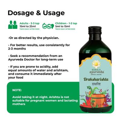 Kerala Ayurveda Draksharishta Syrup 450 ml - Speciality Medicines