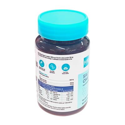 HealthKart HK Vitals Salmon Omega 3 Fish Oil Soft Gelatin Capsule 60's - Omega Fish Oil Fatty Acids