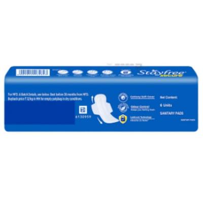 Stayfree Secure Cottony Soft Regular with Wings Sanitary Pad 6's - Sanitary Napkins