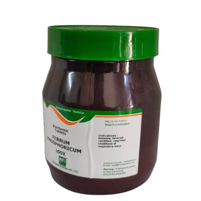 Bio-India's Biochemic Tablet - Ferrum Phosphoricum 200X 450 gm - Bio-Chemic