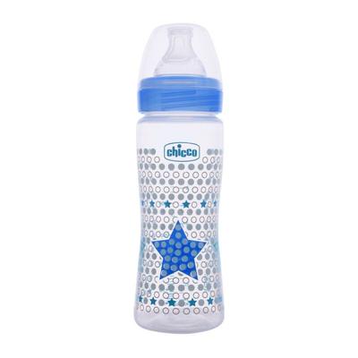 Chicco Wellbeing Feeding Bottle - Blue 330 ml - Feeding & Nursing