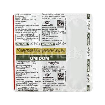Omidom Capsule 6'S - Ulcer/Reflux/Flatulence-Aaa