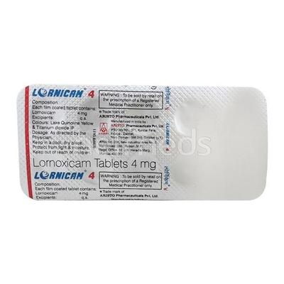 Lornicam 4mg Tablet 10'S - Pain relief-Nsa
