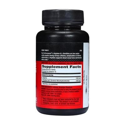 GNC L-Arginine and L-Ornithine 2500 Tablets 60's - Amino Acids