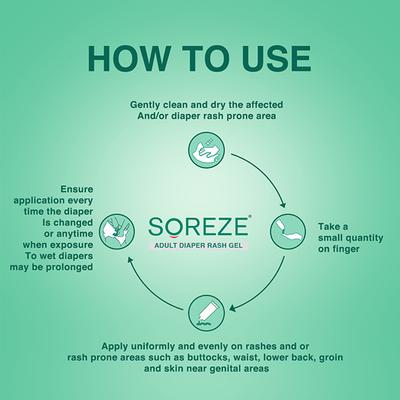 Amaterasu Soreze Adult Diaper Rash Gel (Pack of 2 x 30 gm) 1's - Lotions & Creams