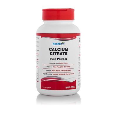 HealthVit Calcium Citrate Pure Powder 100 gm - Calcium And Minerals