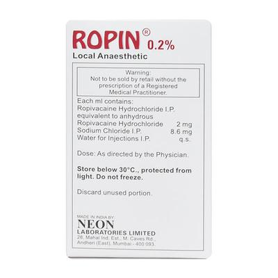 ROPIN 0.20% INJECTION 50ML - Anaesthesia General