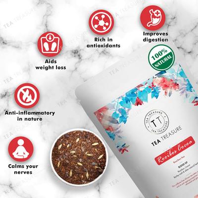 Tea Treasure Tea Leaves - Rooibos Cocoa 50 gm (Pouch) - Teas