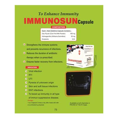 Ayursun Immunosun Capsule 100's - Health Products