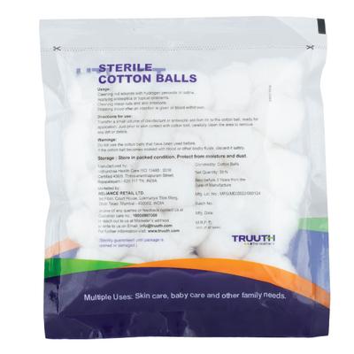 Truuth Sterilized Cotton Balls 30's - Cotton Buds & Balls