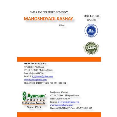 Ayursun Mahoshdyadi Kashay 250 ml - Speciality Medicines