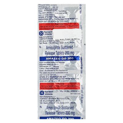 Amazeo OD 200mg Tablet 10'S - Schizophrenia-Aps