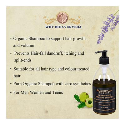 Bioayurveda Basics Vitamin Verve Vitalising Shampoo 500 gm - Shampoos