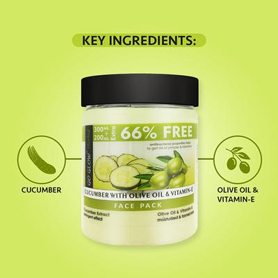 Berina Go Glow By Berina Cucumber with Olive Oil & Vitamin E Face Cream 500 ml - Skin-Treatment