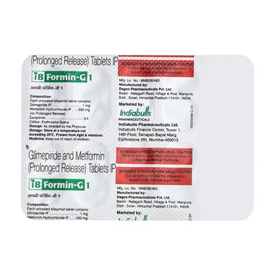 Ibformin G 1mg Tablet 10'S - Diabetes-Ant