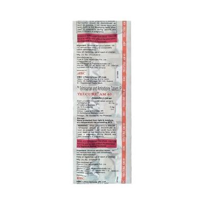 Telcure AM 5mg/40mg Tablet 10'S - Hypertension-Ang