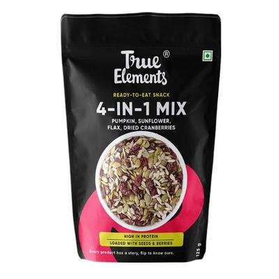 True Elements Roasted 4-in-1 Trail Mix 125 gm - Nutritional Bars