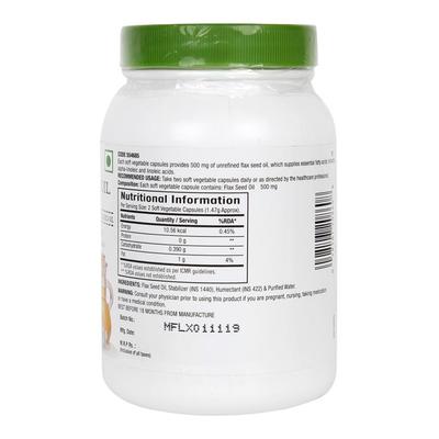 GNC Flax Seed Oil Capsule 180's - Vital Health