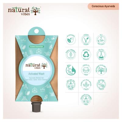Natural Vibes Bath and Body Travel Kit 90 ml - Shower Gels & Body Wash