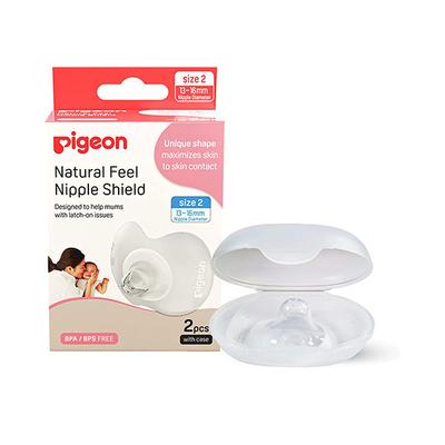 Pigeon Natural Feel Nipple Shield (13 - 16mm Size 2) 2's - Breast Pads & Shields