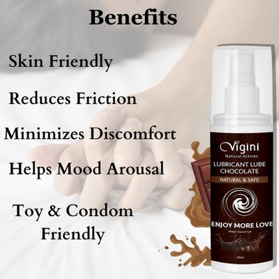 Vigini Lubricant Lube Water Based Gel - Chocolate 50 ml - Flavoured Lubes