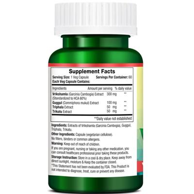 Morpheme Remedies NaturalSlim (Garcinia) 500mg Extract 60's - Herbal Dietary Supplement