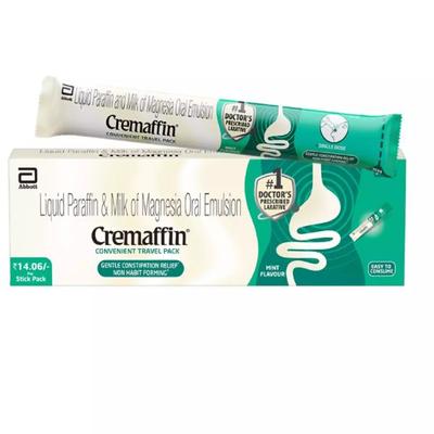 Cremaffin Convenient Travel Pack - Mint Flavour (Pack of 5 x 15 ml) - Indigestion/Constipation