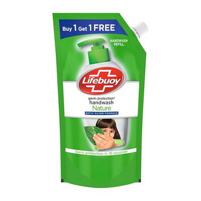 Lifebuoy Nature Germ Protection Handwash Refill 750 ml (Buy 1 Get 1 Free) - Hand Wash & Soaps