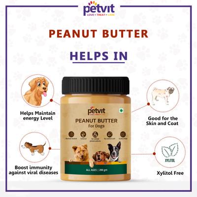 Petvit Peanut Butter - For All Breed Dogs 200 gm - Petfood