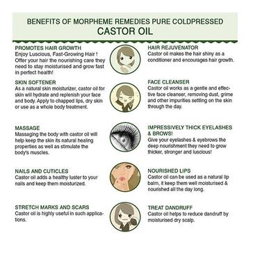 Morpheme Remedies Castor Oil (Pure Cold Pressed) 200 ml - Hair Oils