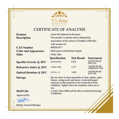 R.K's Aroma Carrier Oil - Amla (Macerated) 50 ml - Essential Oils