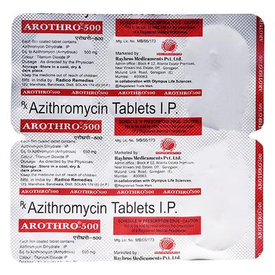 AROTHRO 500 Tablet 3's - Bacterial Infections-Mac
