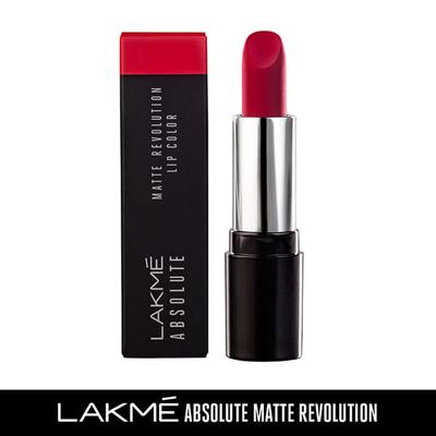 Lakme Absolute Matte Revolution Lip Color 101 Bombshell Red 3.5 Gm - Lipsticks