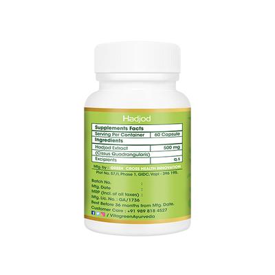 VitaGreen Hadjod Capsules 60's - Herbal Dietary Supplement