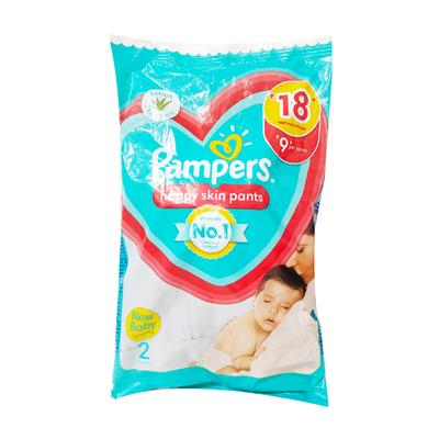 Pampers Happy Skin New Baby Diaper Pants 2's - Diapers & Wipes